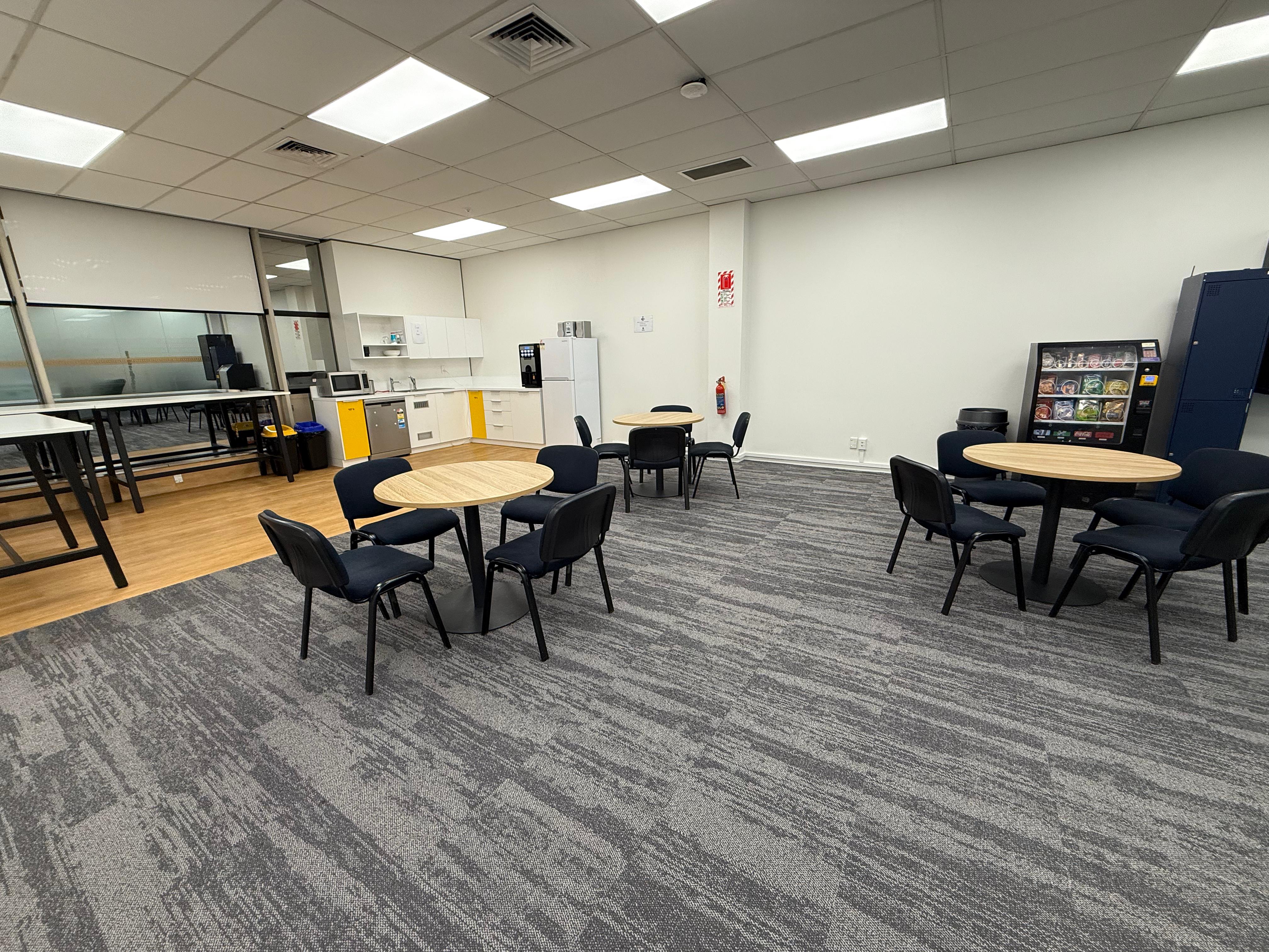 Professional residential cleaning - sparkling clean living room and kitchen